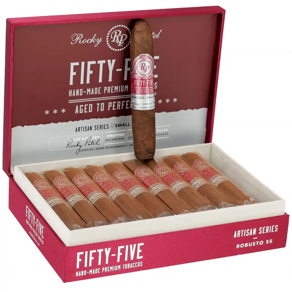 rocky-patel-fifty-five-robusto-55-20-li-puro-53395963-sw3903sh3903 Rocky Patel Elli Beş Robusto (55) 20'li Puro - Görsel 1