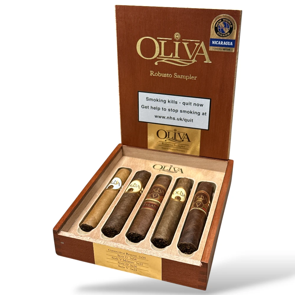 Oliva-Robusto-Cigar-Sampler-Open-Box Oliva Robusto Puro Örnekleyici – 5'li Kutu Puro - Görsel 1
