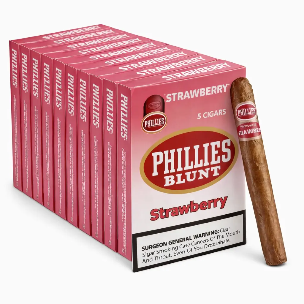 phillies-blunt-strawberry-cilekli-puro-50adet-karton-box-butikpuro Phillies Blunt Strawberry Puro - Çilek Aromalı - Görsel 1